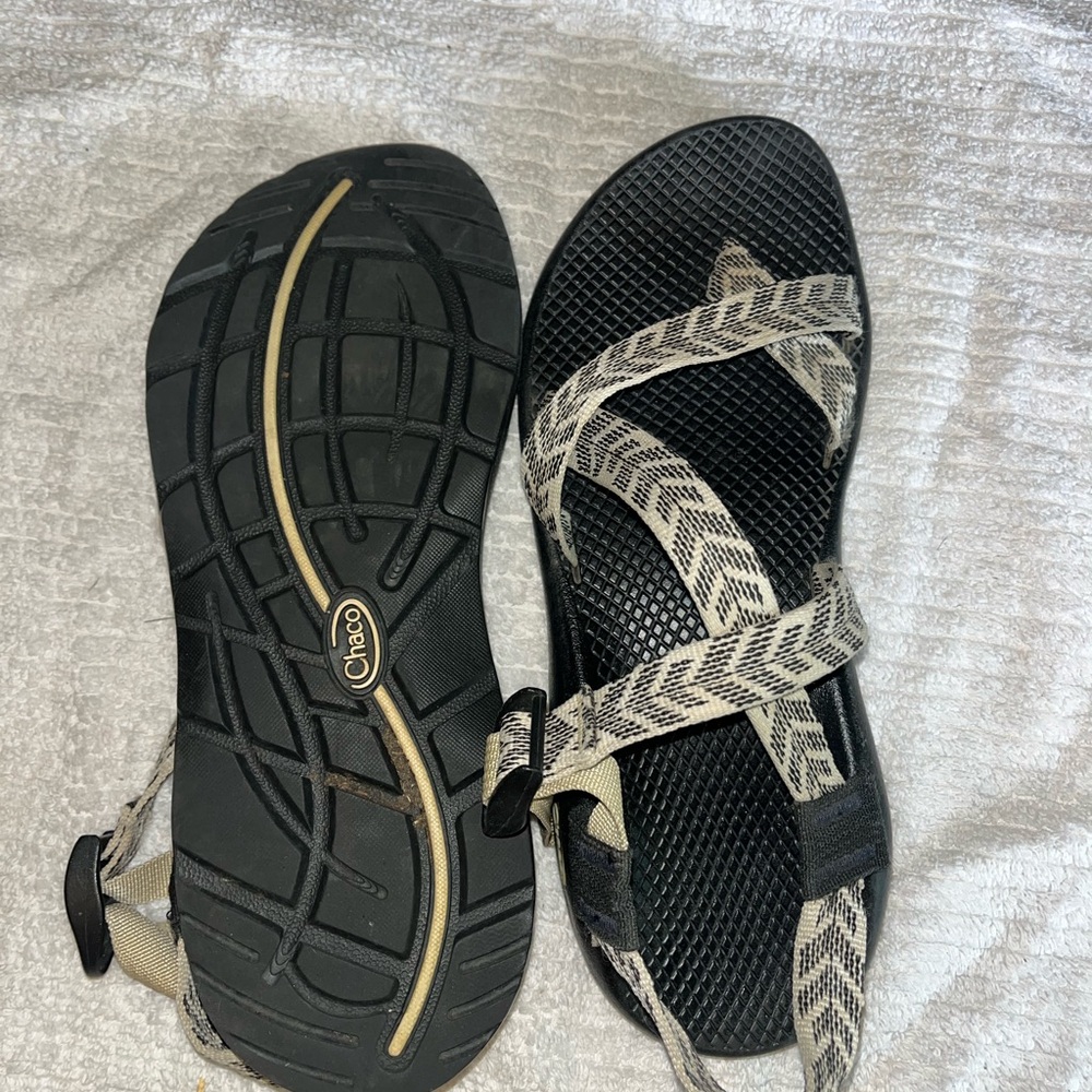 Chaco Black and Cream Sandals